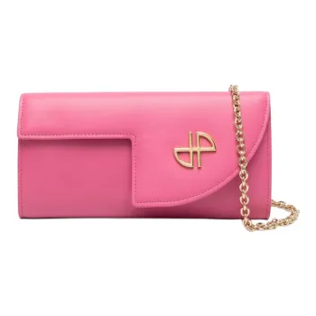Patou JP Chain-link Leather Clutch Bag