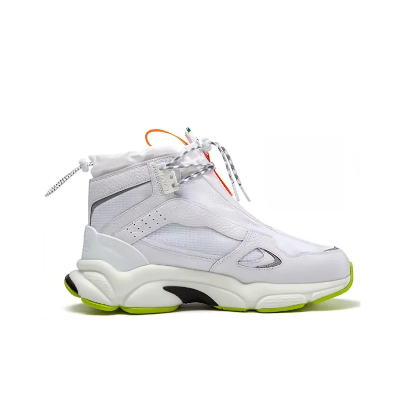 Aries x FILA FUSION Cushioning Anti Slip And Wear Resistant Coverage Support Mid Top Casual Shoes Women's White-1