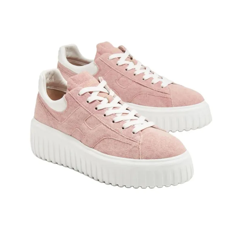 HOGAN H Stripes Casual Shoes Women's Pink-2