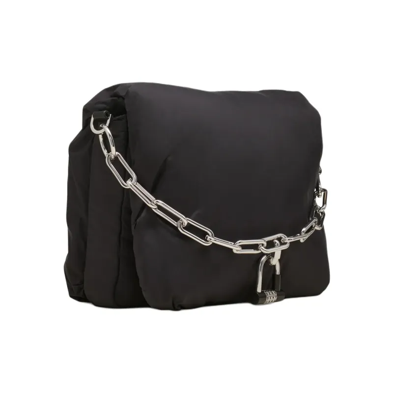 DKNY Nylon Shoulder Bag Crossbody Bag Large Size Women's Black-1