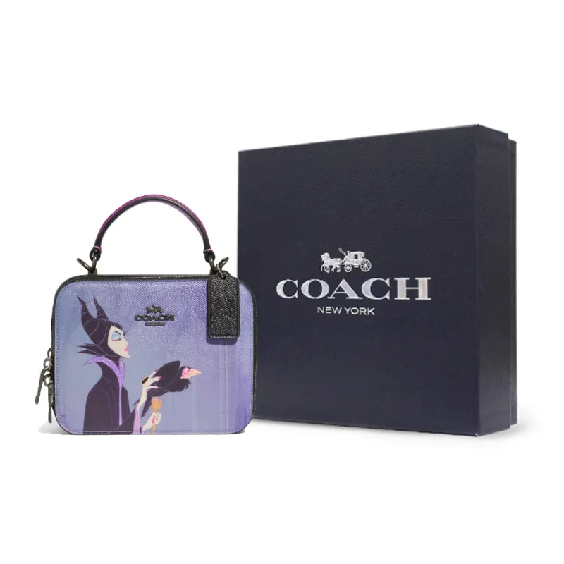 COACH Disney, Collaboration Cow Leather One Shoulder Handbag Regular Women's Purple-7