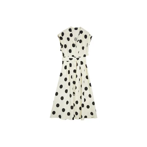 ELLE Short-Sleeved Dresses Women's Polka Dot