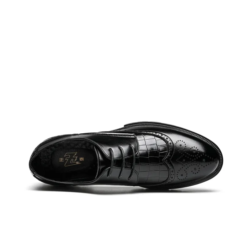 CHINT Dress Shoes Men Low Top Black/Brown-2