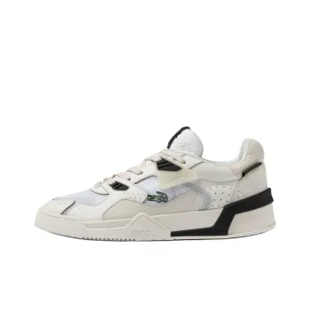 LACOSTE Lt Court 125 Low Top Skateboard Shoes Men's Gray White