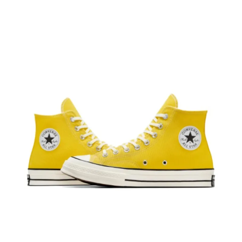 Converse Chuck 70 Anti Slip And Wear Resistant Lightweight High Top Canvas Shoes Unisex Yellow-3