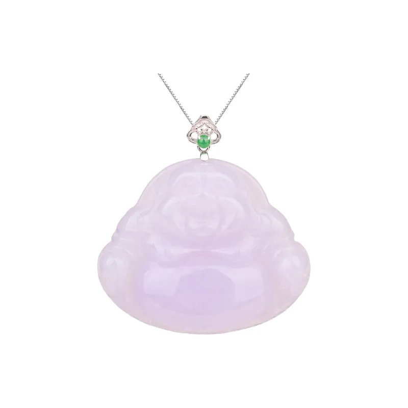 Clear Snow Glutinous Jade Jadeite Necklaces Unisex-0