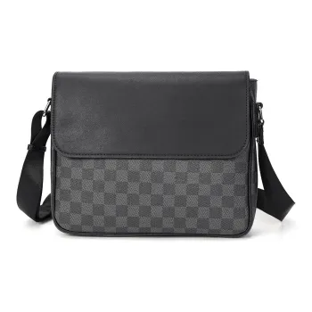 Fillove PVC One Shoulder Crossbody Bag Regular Men's Black