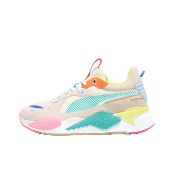 PUMA RS X Suede Multi Anti Slip Wear Resistant Low Top Skateboard Shoes Unisex Beige Green
