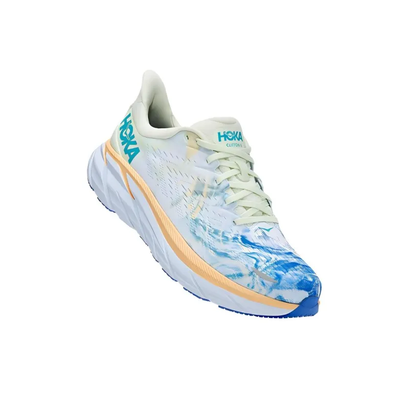 HOKA ONE ONE Clifton 8 Wide 'White Blue'-2