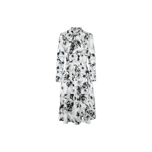 BBLLUUEE Long Sleeved Dress Women's White/Black