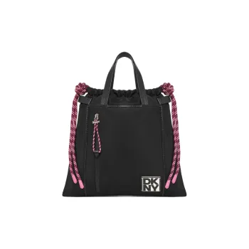 DKNY Nylon Shoulder Bag Crossbody Bag Handbag Medium Size Women's Black
