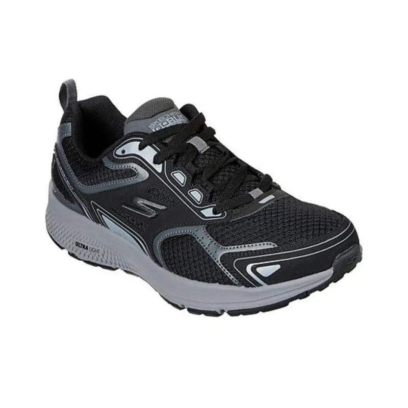 Skechers Cushioning Wear Resistant Low Top Training Running Shoes Men's Black Gray-2