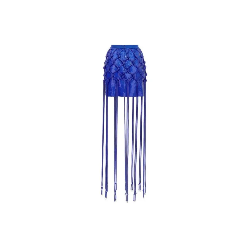 DAVID KOMA Casual Short Skirts Women's Blue-1