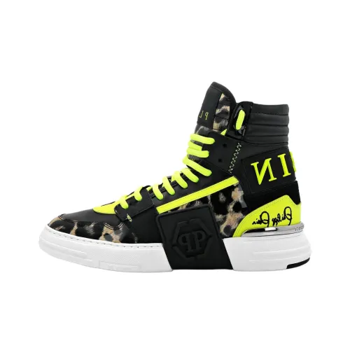 PHILIPP PLEIN Skateboard Shoes Women's High-Top Black