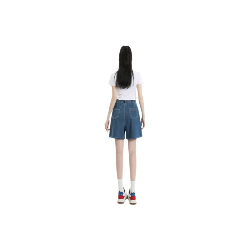ZAZN Denim Shorts Women's Light Blue-4