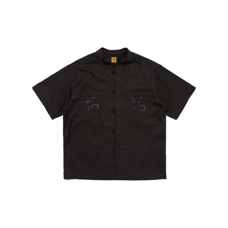 HUMAN MADE Logo-embroidered Mandarin-collar Shirt-3