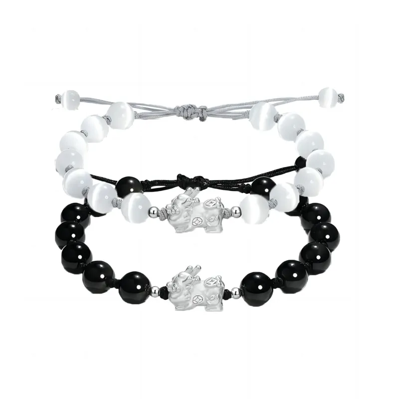 Datang Guoding Obsidian Jade Bracelets Unisex-0
