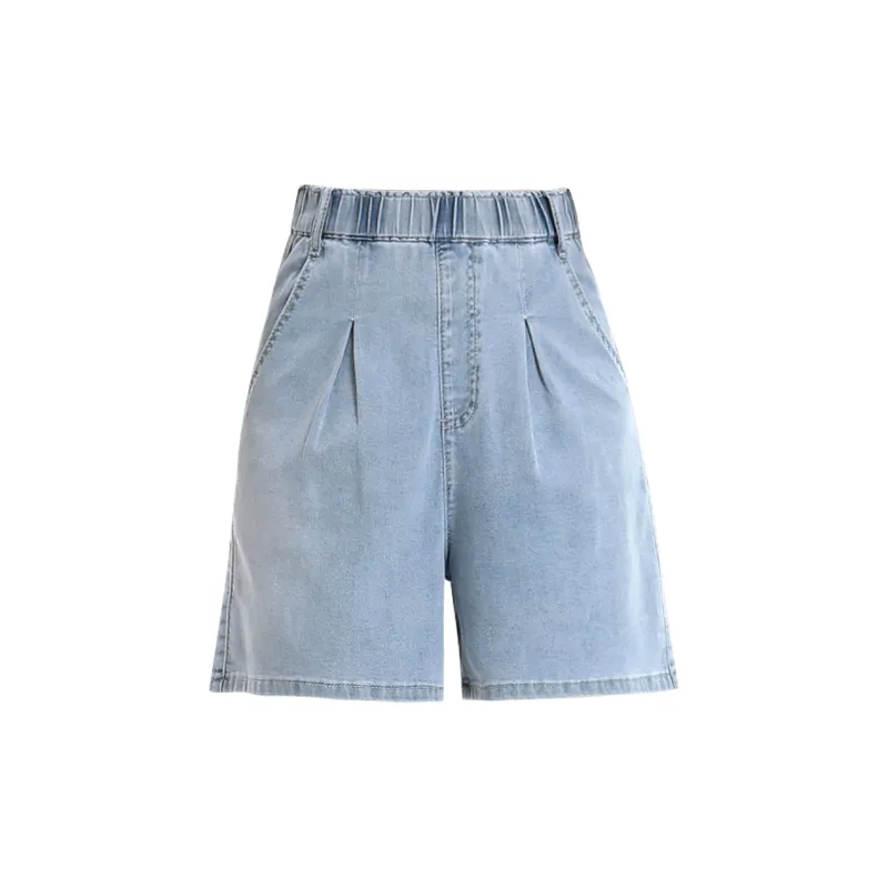 ZAZN Denim Shorts Women's Light Blue-1
