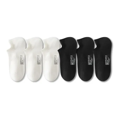 Left Divided By Right Ankle Socks Men's 6 Pack