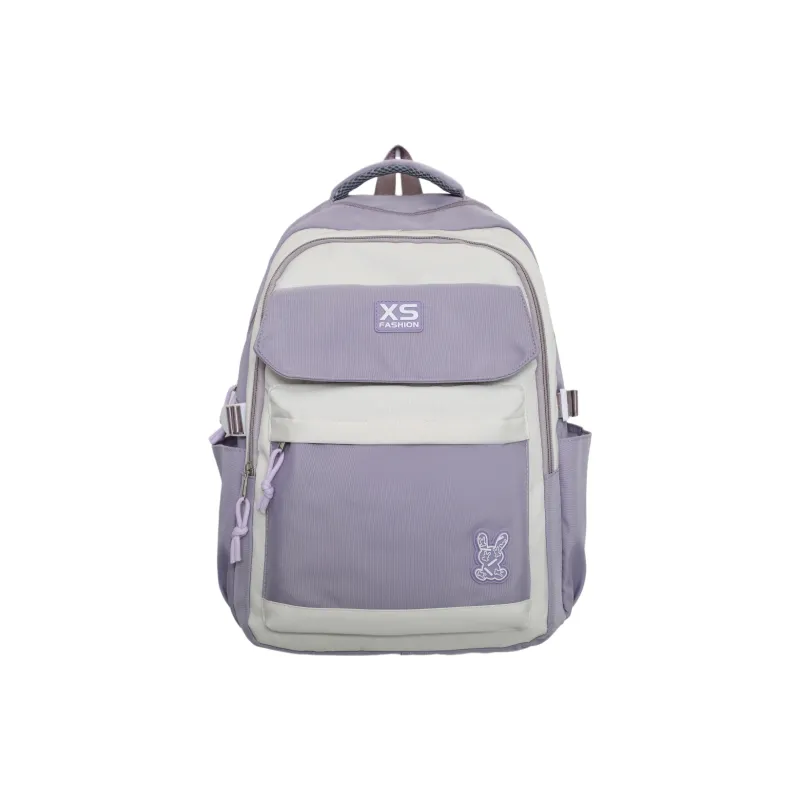 MOK Nylon Backpack Regular Unisex Pink/Black/Purple/Green/Blue-4
