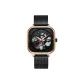 Rose Case Black Dial Black Net Bag