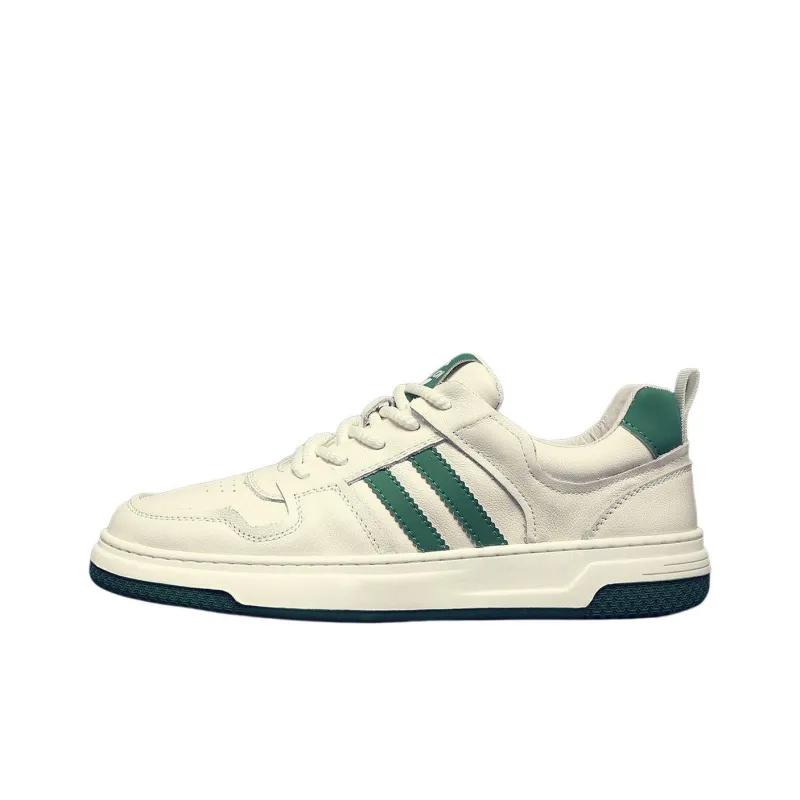 JANE HARLOW Low-Top Skateboard Shoes Men's White Green-0