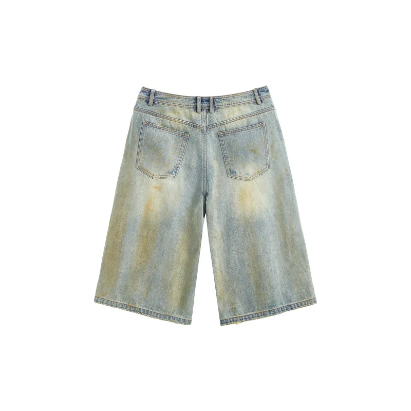 JHYQ Denim Shorts Unisex Blue-5