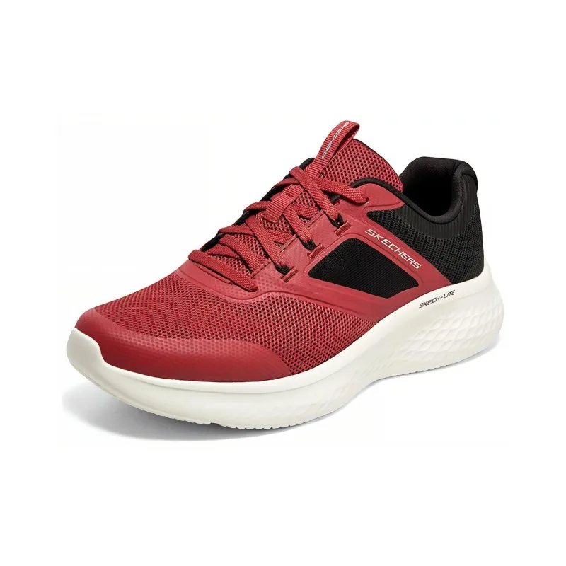 Skechers Skech Lite Pro Anti Slip Wear Resistant Low Top Running Shoes Men's Black Red-2