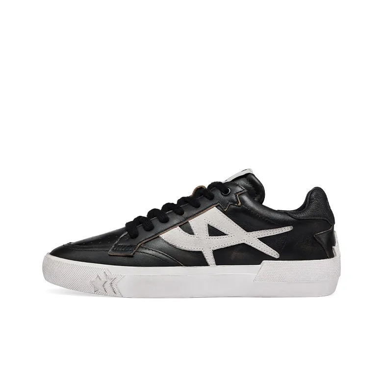 ASH MOONLIGHT Collection Slip Resistant Low Top Skateboard Shoes Unisex Black-0