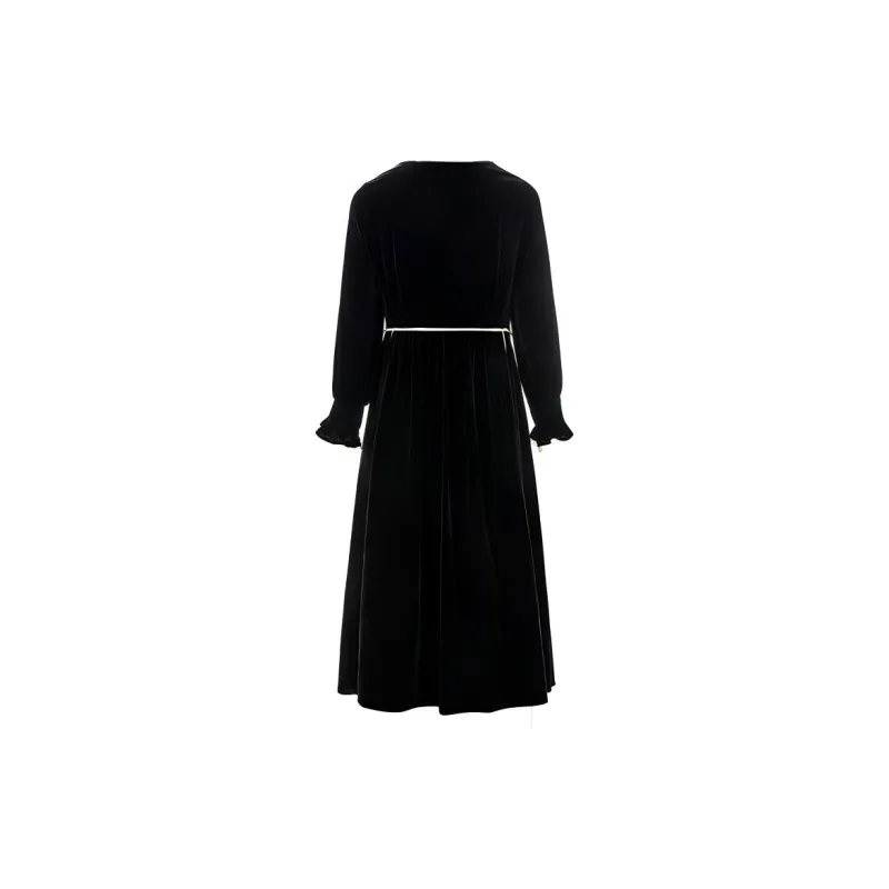 Ink Beauty Long Sleeved Dresses Women's Black-1