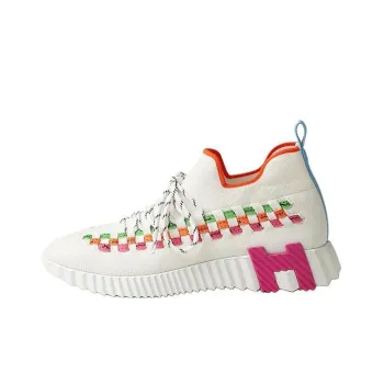 HERMES Fle Low-Top Casual Shoes Women's White