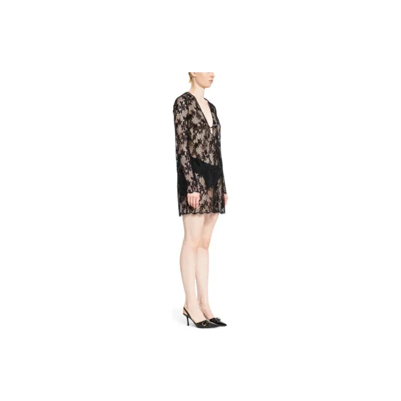 GIVENCHY Long Sleeved Dress Women's Black-2