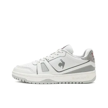Le Coq Sportif Slip Resistant Low Top Skateboard Shoes Unisex White Gray
