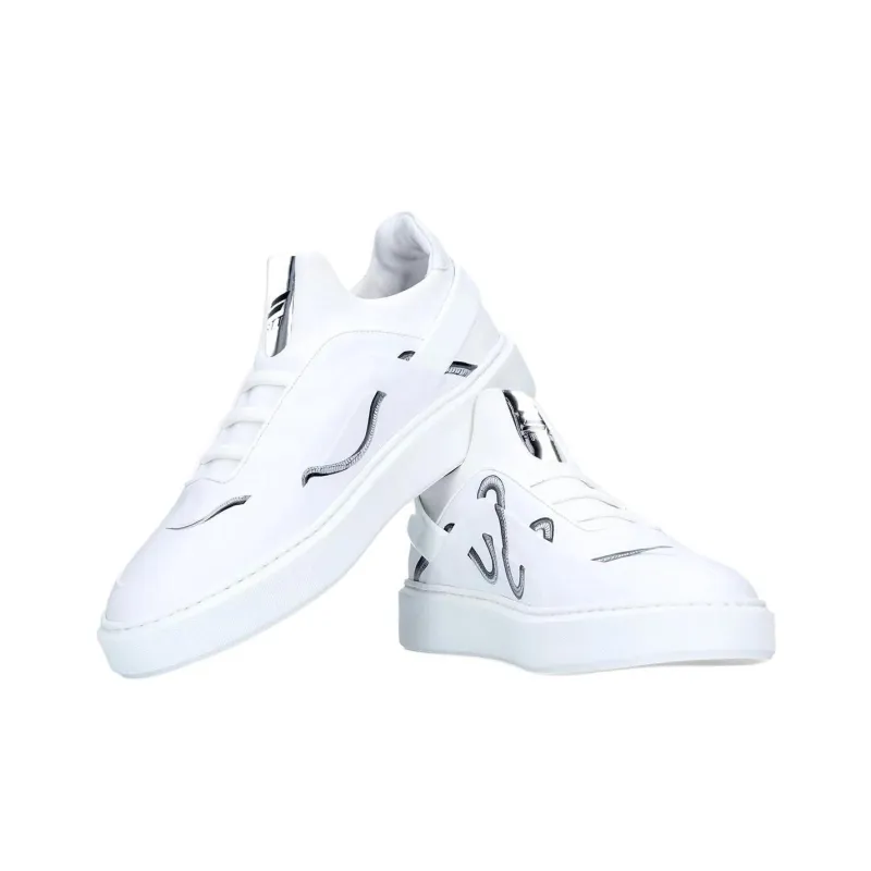 FRANCESCHETTI Frtt Snake Low-Top Skateboard Shoes Men's White-5