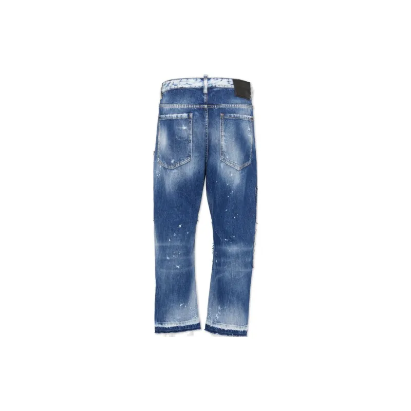 DSQUARED 2 Patchwork Cropped Jeans-1