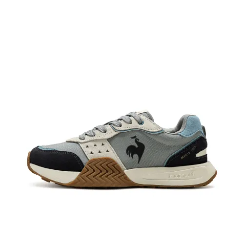 Le Coq Sportif Casual Shoes Unisex Low-Top Gray/Beige White/Black