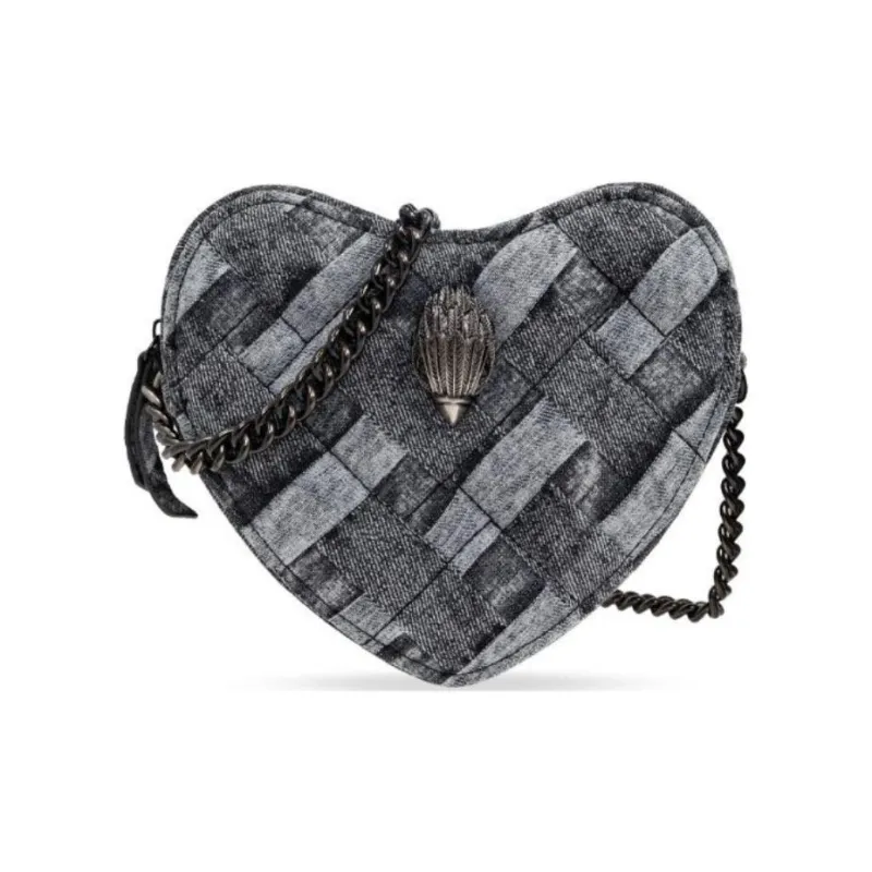 Kurt Geiger London Denim Crossbody Bag Shoulder Bag Women's Black-0