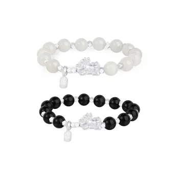 Central Fashion Obsidian Jade Bracelets Unisex
