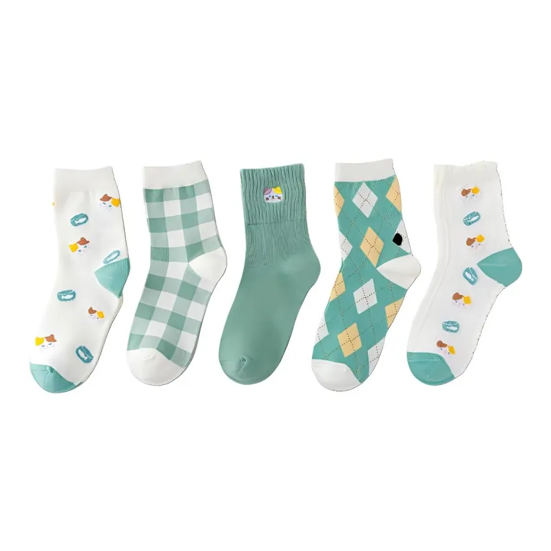 2323 Mid Calf Socks Women's 5 Pack-5