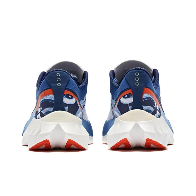 Saucony Endorphin Pro 4 Cushioning Anti Slip And Wear Resistant Low Top Carbon Plate Running Shoes Unisex White Blue-3