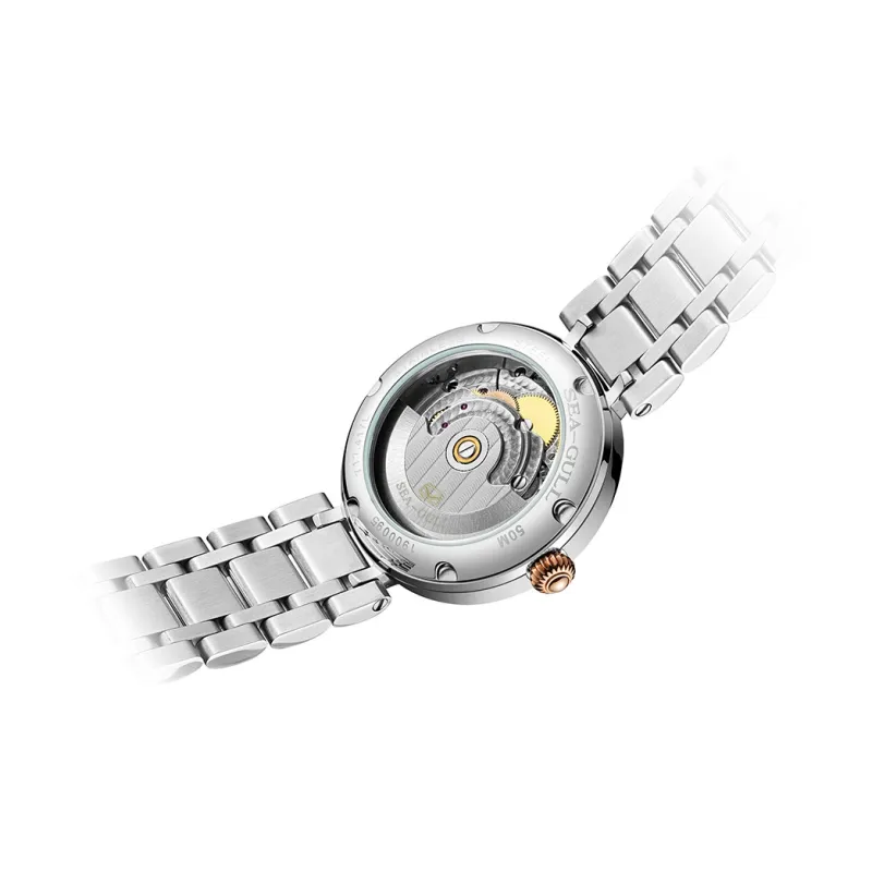 Sea Gull MASTER Automatic Mechanical Movement Steel Strap Watch Women's Watch Mother of Pearl Color Watch Dial-3