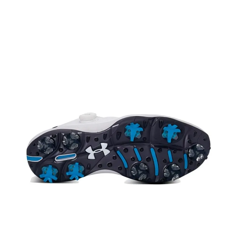 Under Armour Drive Pro BOA Cushioning Low Top Golf Shoes Men's Gray Blue-4