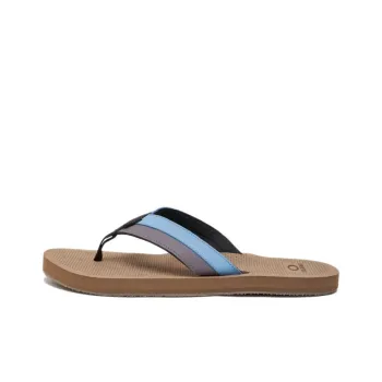 Oakley Abrasion-Resistant Slip-Resistant Flip Flops Men's Blue Brown