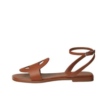 HERMES One Strap Sandals Women's Brown