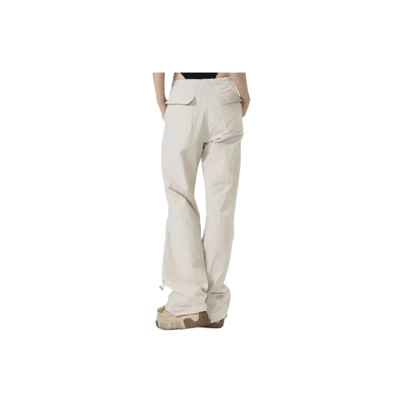 YuChaJia Cargo Pants Women's Apricot-1