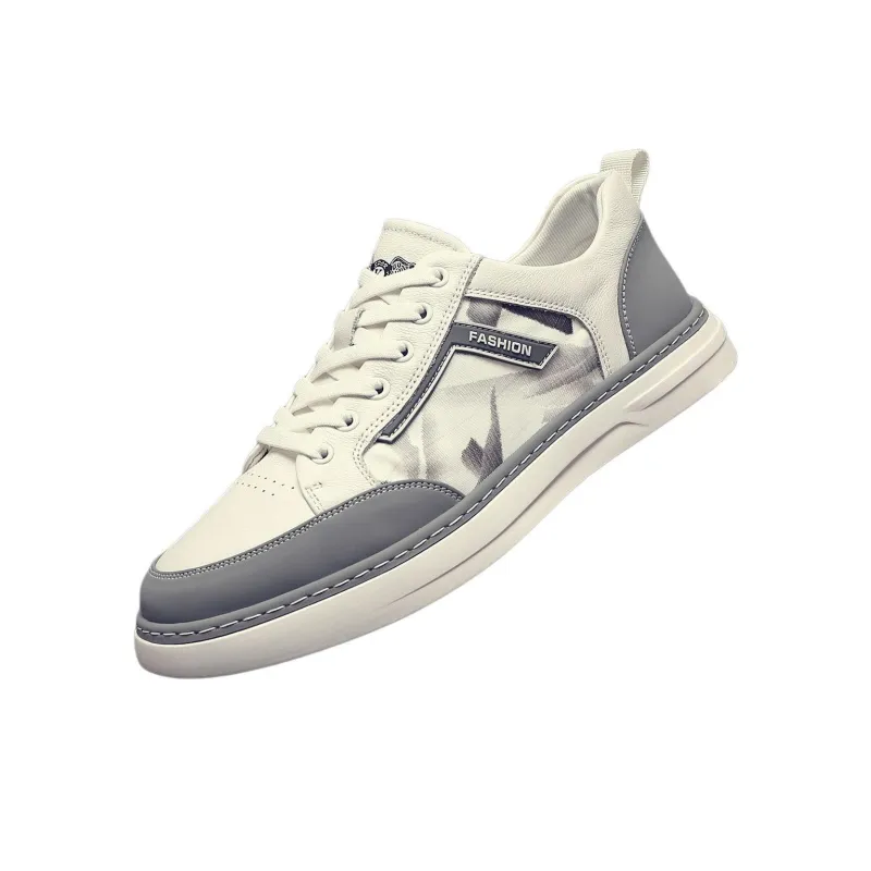 JANE HARLOW Lightweight And Breathable Low-Top Skateboard Shoes Men's White Gray-1