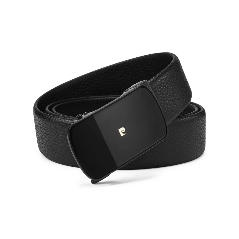 PIERRE CARDIN The First Layer Of Cowhide Is Genuine Leather Belts Men's Black 3.6CM-4