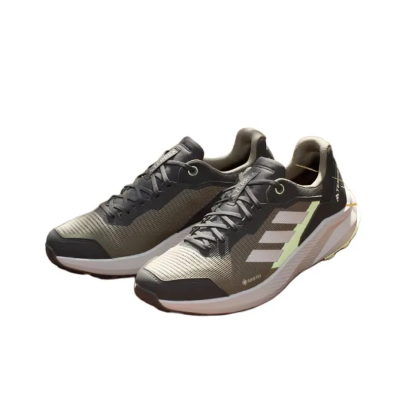 Adidas Terrex Trail Rider Wear-resistant And Lightweight Low-Top Trail Running Running Shoes Unisex Green Silver-2