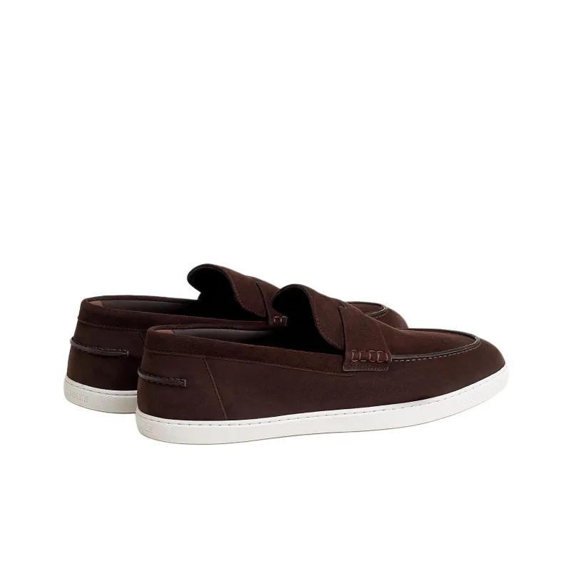 HERMES Mocassini Loafers Men's Burgundy-2