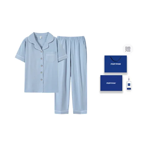 Floating Light Islands Pajama Set Women's Gift Box Set Azure